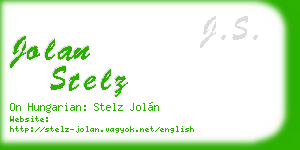 jolan stelz business card